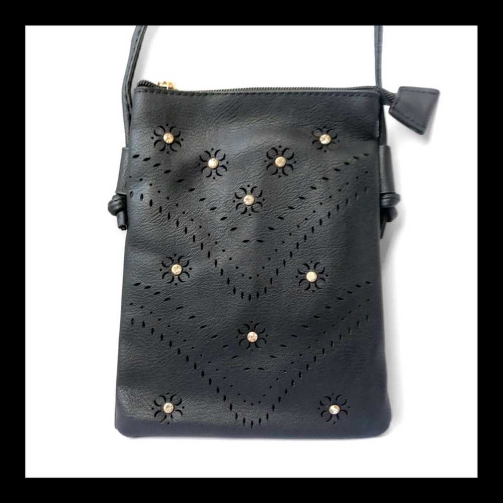 ❗️NEW❗️Laser Cut Faux Leather Crossbody Bag